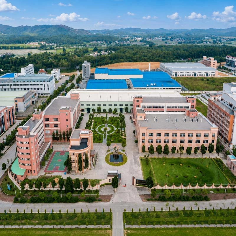 Panda motor factory campus aerial view