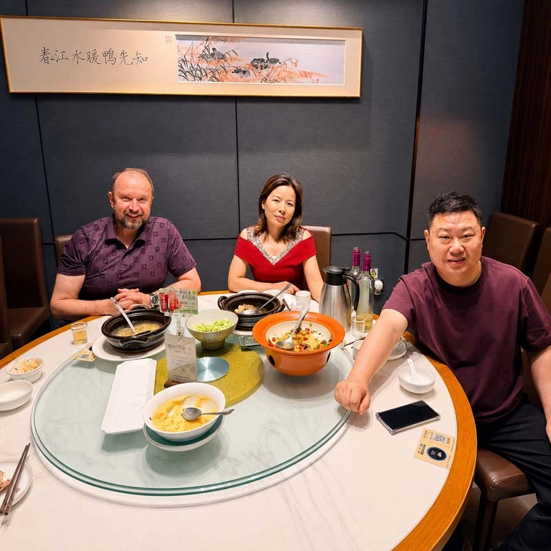 Hosting customer dinner